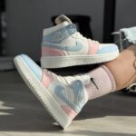 کتونی نایک جردن آبی صورتی ساقدار - 301162